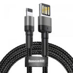 Baseus Cablu Date si Incarcare USB-A - Lightning Baseus Cafule Special Edition, 18W, 2m, Gri CALKLF-HG1