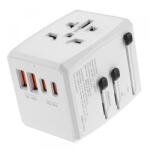 Techsuit Incarcator Retea Techsuit HHT904-W2 Travel, 20W, 3A, 2 x USB-A - 2 x USB-C, Alb - koubsolutions