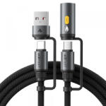 ACEFAST Cablu Date si Incarcare USB-C / USB-A - USB-C / Bricheta Electrica Acefast J6, 60W, 1.2m, Negru
