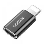 Yesido Adaptor Date si Incarcare USB-C - Lightning Yesido GS03, Negru - koubsolutions