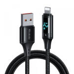 Mcdodo Cablu Date si Incarcare USB-A - Lightning McDodo CA-1060 Display, 12W, 1.2m, Negru - koubsolutions