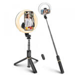 Techsuit Selfie Stick Bluetooth Techsuit Q07 Ring Light, Universal, Negru