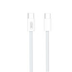 XO Design Cablu Date si Incarcare USB-C - USB-C XO Design NB-Q260B, 60W, 1.5m, Alb