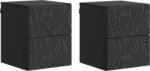 vidaXL Dulap de noapte suspendat 2 pcs Negru 34, 5 x 33 x 40 cm GartenMobel Dekor (898808)