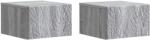 vidaXL Dulap de noapte suspendat 2 pcs Sonoma gri 49 x 34, 5 x 20 cm GartenMobel Dekor (898798)