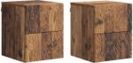 vidaXL Dulap de noapte suspendat 2 pcs Lemn vechi 34, 5 x 33 x 40 cm GartenMobel Dekor (898822)