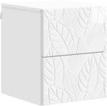 vidaXL Dulap de noapte suspendat Alb foarte lucios 34, 5 x 33 x 40 cm GartenMobel Dekor (898813)