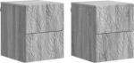 vidaXL Dulap de noapte suspendat 2 pcs Sonoma gri 34, 5 x 33 x 40 cm GartenMobel Dekor (898818)