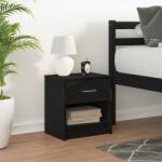 vidaXL Noptiera cu sertar, neagra, 39x28x41 cm GartenMobel Dekor (858751)