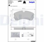 DELPHI set placute frana, frana disc DELPHI LP1981LC (LP1981LC)