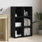 vidaXL Dulap de carti din stejar negru, 66x30x98 cm, lemn prelucrat GartenMobel Dekor (862420) Biblioteca