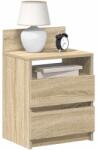 vidaXL Noptiere 2 buc. cu 2 sertare, stejar Sonoma, 40x33x60 cm GartenMobel Dekor (858565)