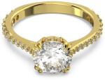 Swarovski Gyönyörű aranyozott gyűrű kristályokkal Constella 5642619 58 mm