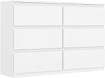 HOMCOM Comodă cu 3 sertare, mobilier modern de depozitare pentru dormitor, Alb | Aosom Romania (831-337V96WT) Comoda
