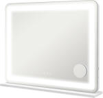 HOMCOM Oglindă de Machiaj cu Lumini LED în 3 Culori, Oglindă de Perete și Masă cu USB, 80x62x14 cm, Alb | Aosom Romania (505-019V90WT)