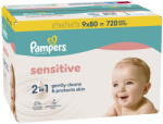 Pampers Sensitive XXL nedves törlőkendő 9x80 db - 720 db
