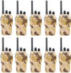 PNI Kit statii radio portabile PNI PMR R40 CAMO set cu 10 buc 0.5W 16 PMR acumulatori 1200mAh cu incarcatoare si casti incluse (PNI-R40C-10) Statii radio