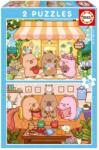 Educa Puzzle pentru copii Educa de 2 x 48 piese - Capibari veseli (EDU20482) Puzzle