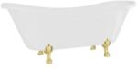 Besco Cada freestanding Besco Amelia, 190x77 cm, cu picioare si sifon click clack auriu (BSCWKA-190-ZLG)