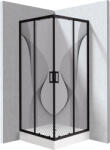 Deante Funkia Evo cabină cu cădiță 80x80 cm pătrat negru mat/sticlă cu model KYC_ZNB88P (KYCZNB88P)