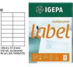 Igepa Group Igepa Labels A4 IGEPA 105 X 37.0 MM WHITE (100)