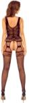 Passion Bodystocking Crotchless Sexy Fit, Negru, S-L