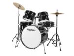 MusicStoreBG Барабани за деца черни детски hm-50-bk + чинели, столче и стойки