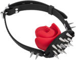 Rimba Bondage Play Mouthgag with Bit and Studs Black-Red