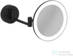 Kludi VELA R fali kozmetikai LED-es tükör 3x nagyítással, matt fekete 5899539W (5899539W)