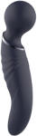 Glam - vibrator wand cu două capete (gri închis) (8720365100963) Vibrator