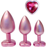 DreamToys Dreamtoys Gleaming Love - set de dopuri anale în formă de inimă (roz) (8720365104107)