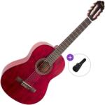 Valencia VC204 Basic SET 4/4 Transparent Wine Red Chitară clasică