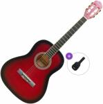 Pasadena SC041 Basic SET Red Burst Chitară clasică mărimea ¾ pentru copii