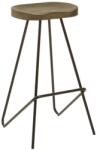 Premier Housewares Черен/в естествен цвят бар стол от масивен бряст (височина на седалката 78 cm) District - Premier Housewares (2406620)
