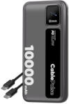 OBAL:ME CablePulse powerbank / külső akkumulátor beépített kábellel, digitális kijelzővel, 10000mAh, 22, 5W, fekete - speedshop