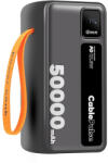 OBAL:ME CablePulse powerbank / külső akkumulátor beépített kábellel, digitális kijelzővel, 50000mAh, 22, 5W, fekete - speedshop