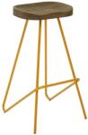 Premier Housewares Бар стол от масивен бряст в златист цвят/в естествен цвят (височина на седалката 78 cm) District - Premier Housewares (2406621)
