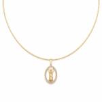 ElectraStore Colier Auriu Cu Fecioara Maria (C4977)