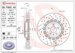 BREMBO Disc frana BREMBO 09. F800.43 (09.F800.43)