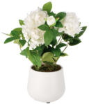 AdTrend Bujori artificiali albi in ghiveci 19 x 52 cm (119398C)