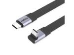 Roline Cablu flat USB4 type C drept/unghi 8K UHD-2/80Gb/240W 0.8m Negru, Roline 11.02. 9097 (11.02.9097-20)