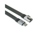 Roline Cablu flat USB4 type C drept/unghi 8K UHD-2/80Gb/240W 0.8m Negru, Roline 11.02. 9098 (11.02.9098-20)