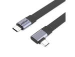 Roline Cablu flat USB4 type C drept/unghi 8K UHD-2/80Gb/240W 0.13m Negru, Roline 11.02. 9099 (11.02.9099-20)