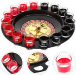 Flippy Lichidare Joc de Ruleta Flippy, cu Pahare de Shot si Plansa de Joc Blackjack, 31 cm, Rosu-Negru (teo-125751-2026) Joc de societate