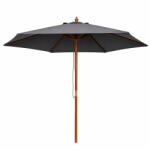 Linder Exclusiv Umbrelă de grădină cu structură din lemn 300 cm Gri închis (MC2081)