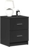 vidaXL Noptiere 2 buc cu 2 sertare, negru, 40x36x50 cm GartenMobel Dekor (858788)