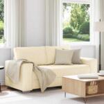 vidaXL Canapea extensibila crem 180x77x82 cm, material catifea reiata GartenMobel Dekor (4105202) Canapea