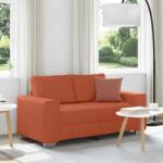 vidaXL Canapea extensibila cu doua locuri, rosu portocaliu, 160x77x82 cm, material catifea reiata GartenMobel Dekor (4105199) Canapea