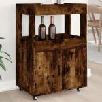 vidaXL Carucior de bar, stejar fumuriu, 60x39, 5x89 cm, lemn prelucrat GartenMobel Dekor (848273) Comoda
