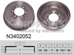 NIPPARTS Tambur frana NIPPARTS N3402052 (N3402052)